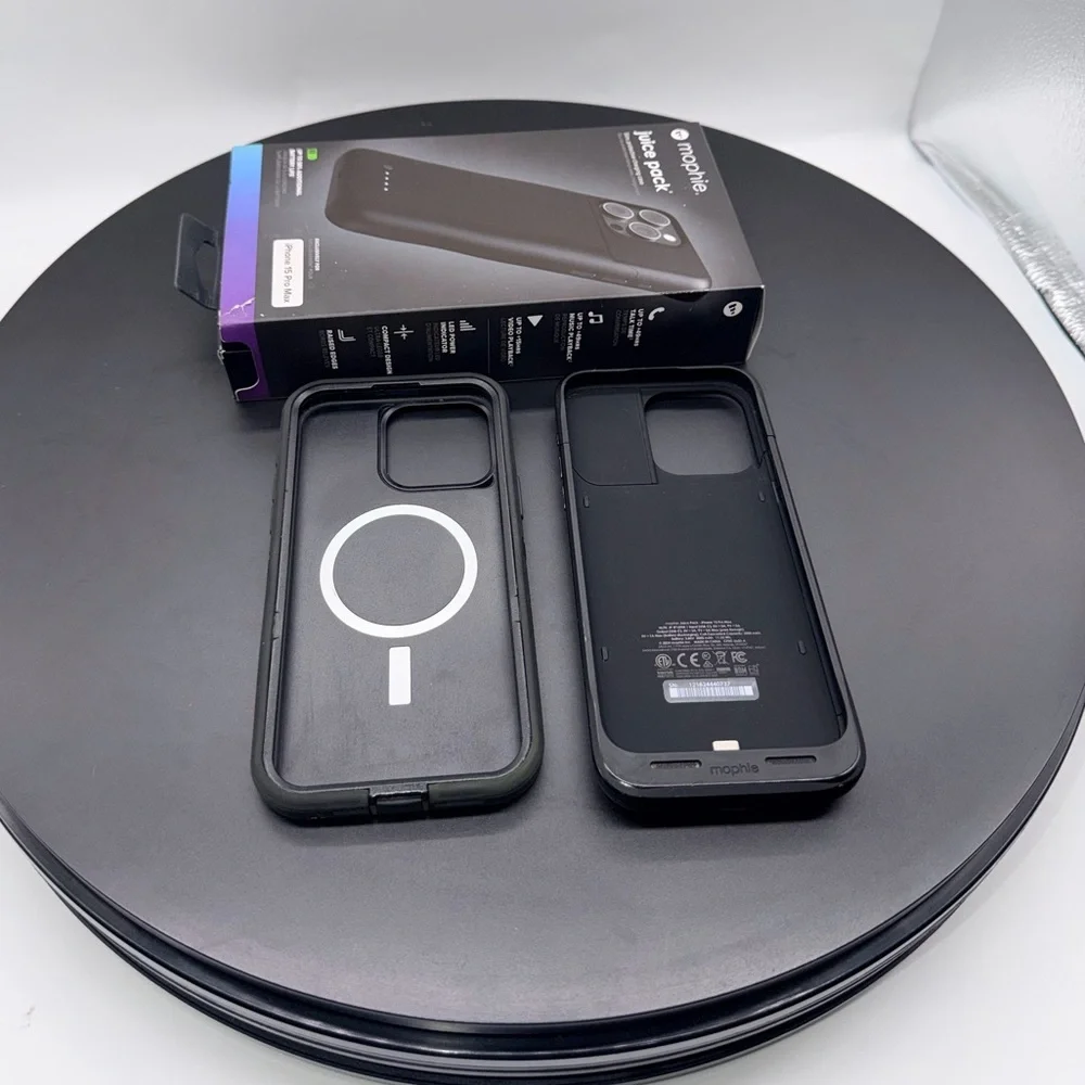 Mophie Juice Case & Otterbox MagSafe Defender Pro Case for iPHONE 15 PRO MAX